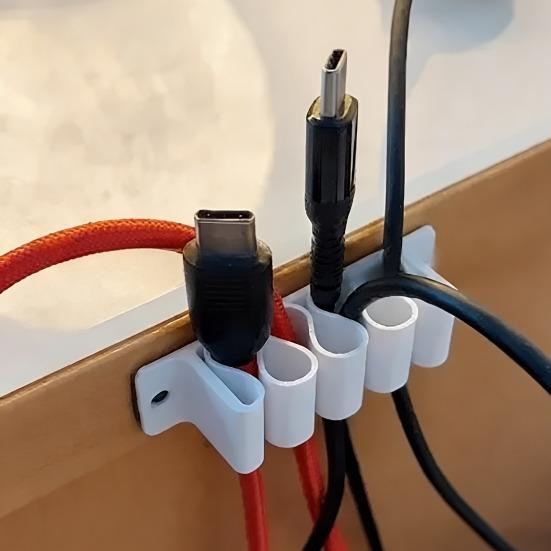Cable Organizer Clips Self Adhesive Cord Keeper for Desk Car Nightstands Office Portable Wire Holders for USB Charging Cable Power Cords