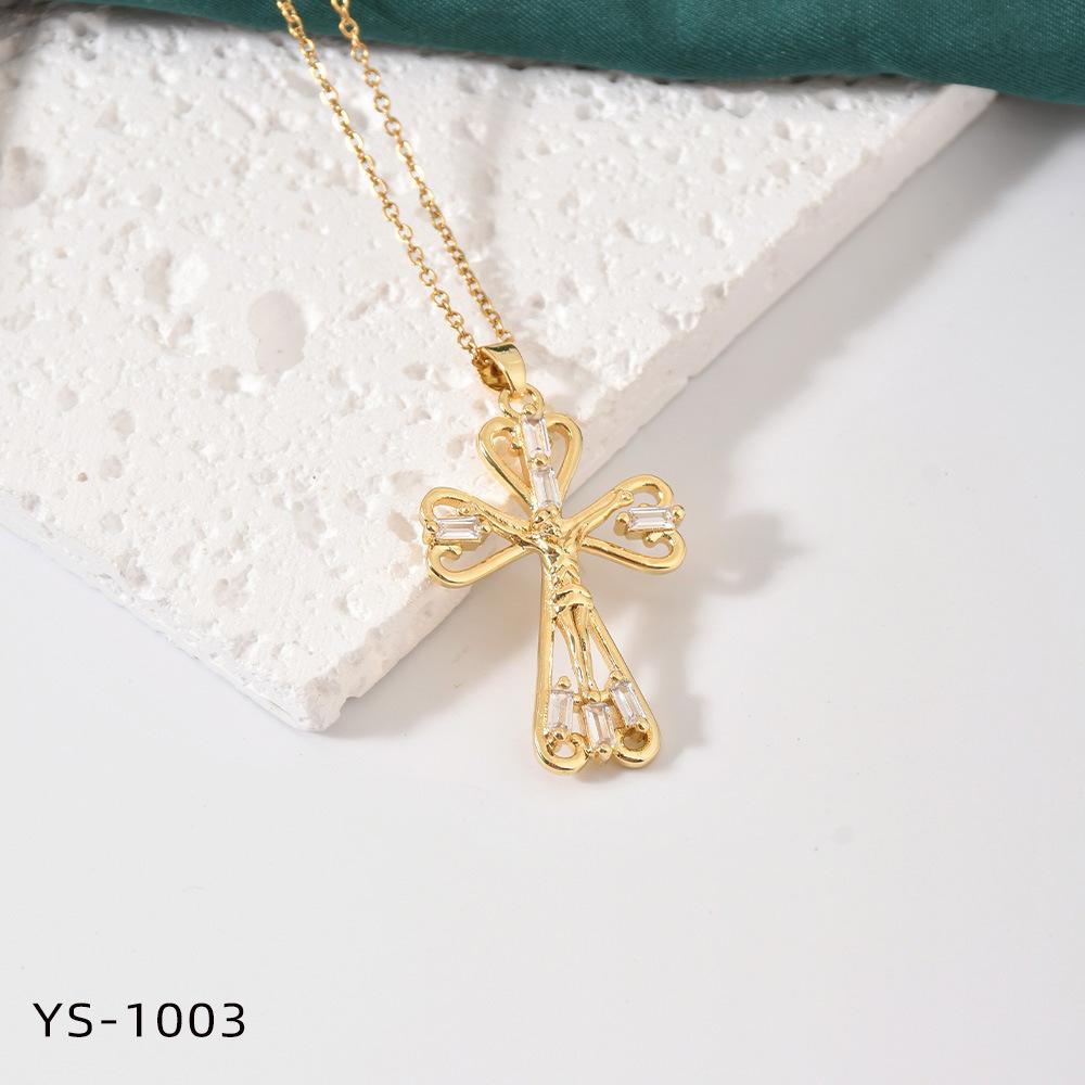 Fashion Trendy Titanium Steel Cross Necklace Women Luxury Versatile Accessory