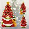 Lighted Christmas Gnome Tree Small Resin Faceless Old Man Christmas Tree Decoration for Holiday