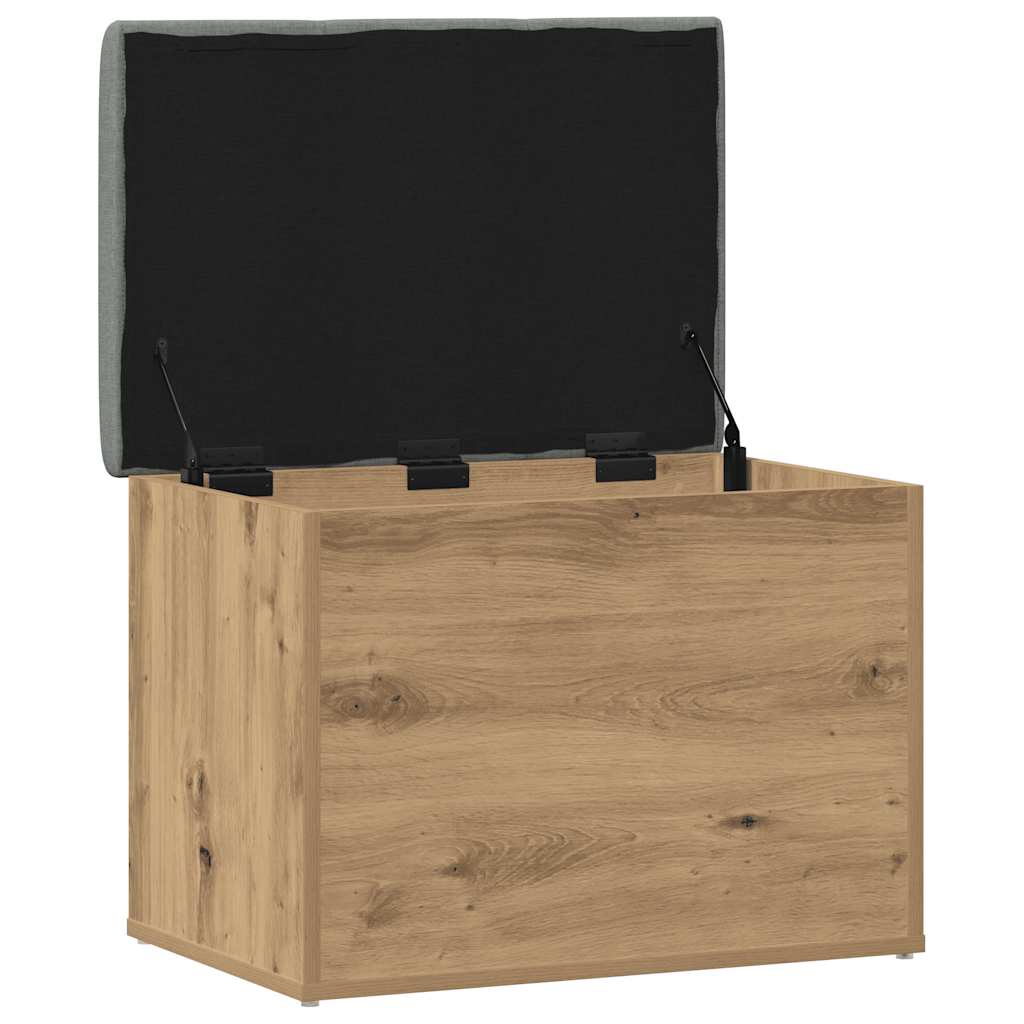 Storage Bench in Artisan Oak 62 x 42 x 45 cm Wood Based Material
