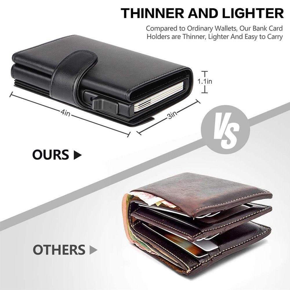 RFID Multifunctional Card Bag Wallet Popular Short Men's Wallet Change Bag Metal Card Box Men's Wallet