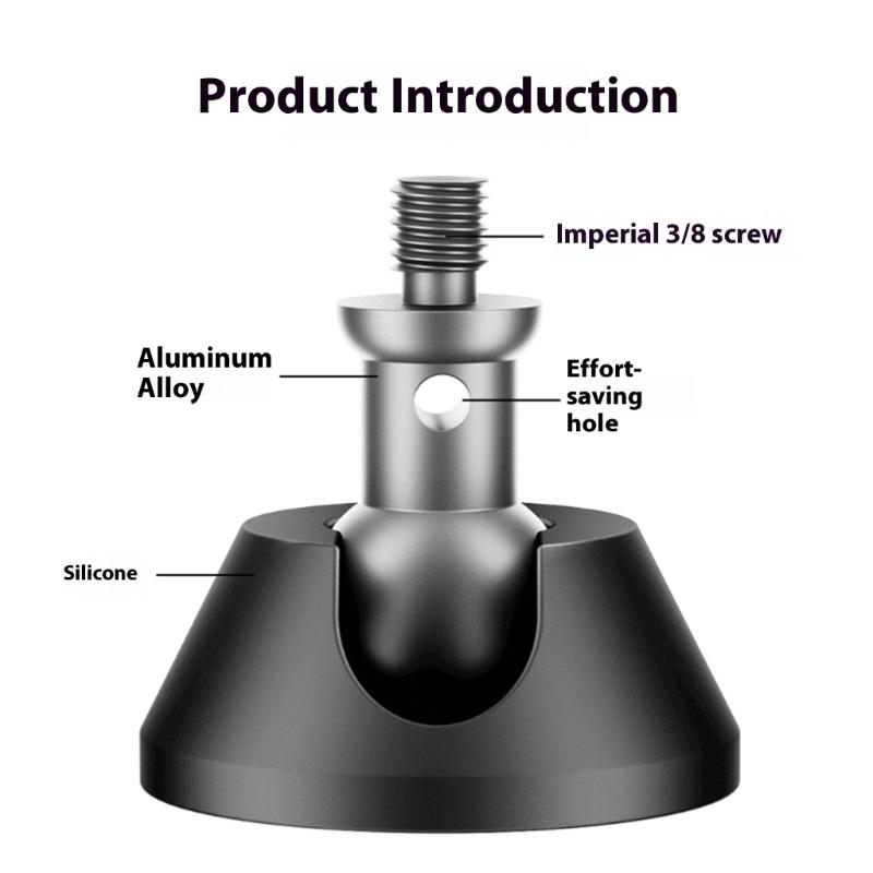 Anti Slip 3/8 Thread Camera Tripod Feet Adjustable Angle Aluminum Silicone Base For Stable DSLR Support