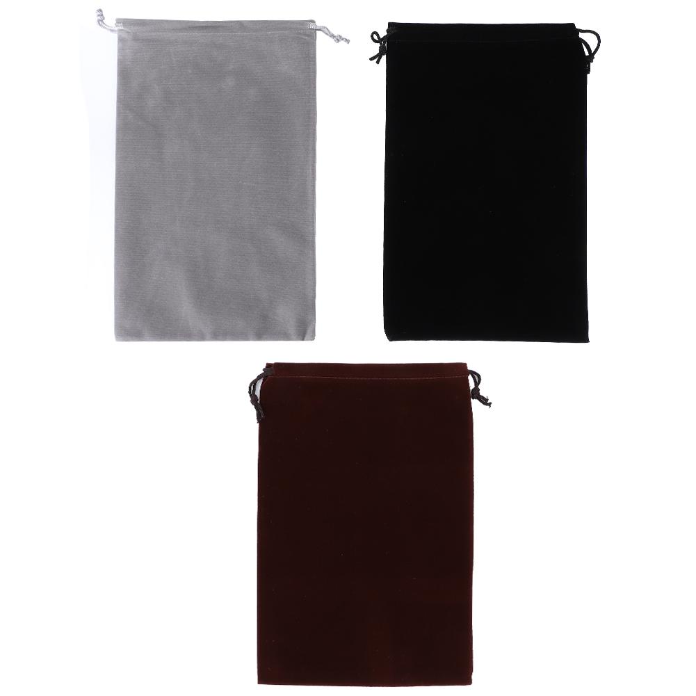 3Pcs Flocking Cloth Drawstring Pouch DustProof Storage Bag for Jewelry Gift Candies Phone