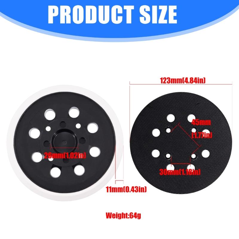 Multipurpose 5inch Rubber Backer Pad Electric Sander Accessories Suitable for 90% Polishers And Sanders