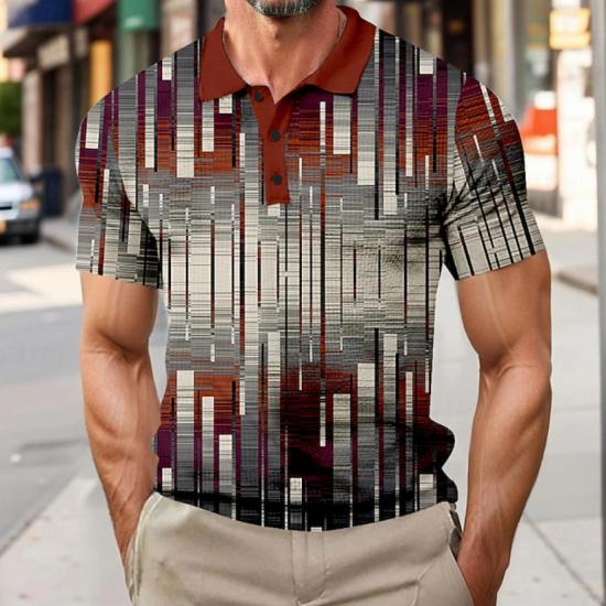 Men's Summer Short-Sleeve Polo Shirt New Summer Men's Top