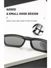 Men's & Women's Magnetic Polarized Clip-On Sunglasses - Retro Square Frame, Spring Legs, 5 Interchangeable Lenses Set (Model 2249)