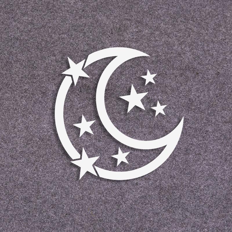 Unique Car Stickers Stars And Moon Reflective Vinyl Water Proof Decal For Automobiles Body Windows Self-Adhesive Colorfast