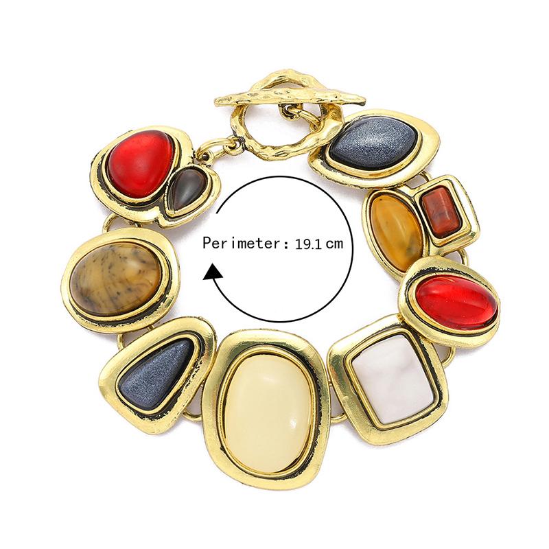 Bohemian Ethnic Style Vintage Bracelets For Women Girls Fashion Colorful Statement Stones Bracelets Advanced Sense Jewelry
