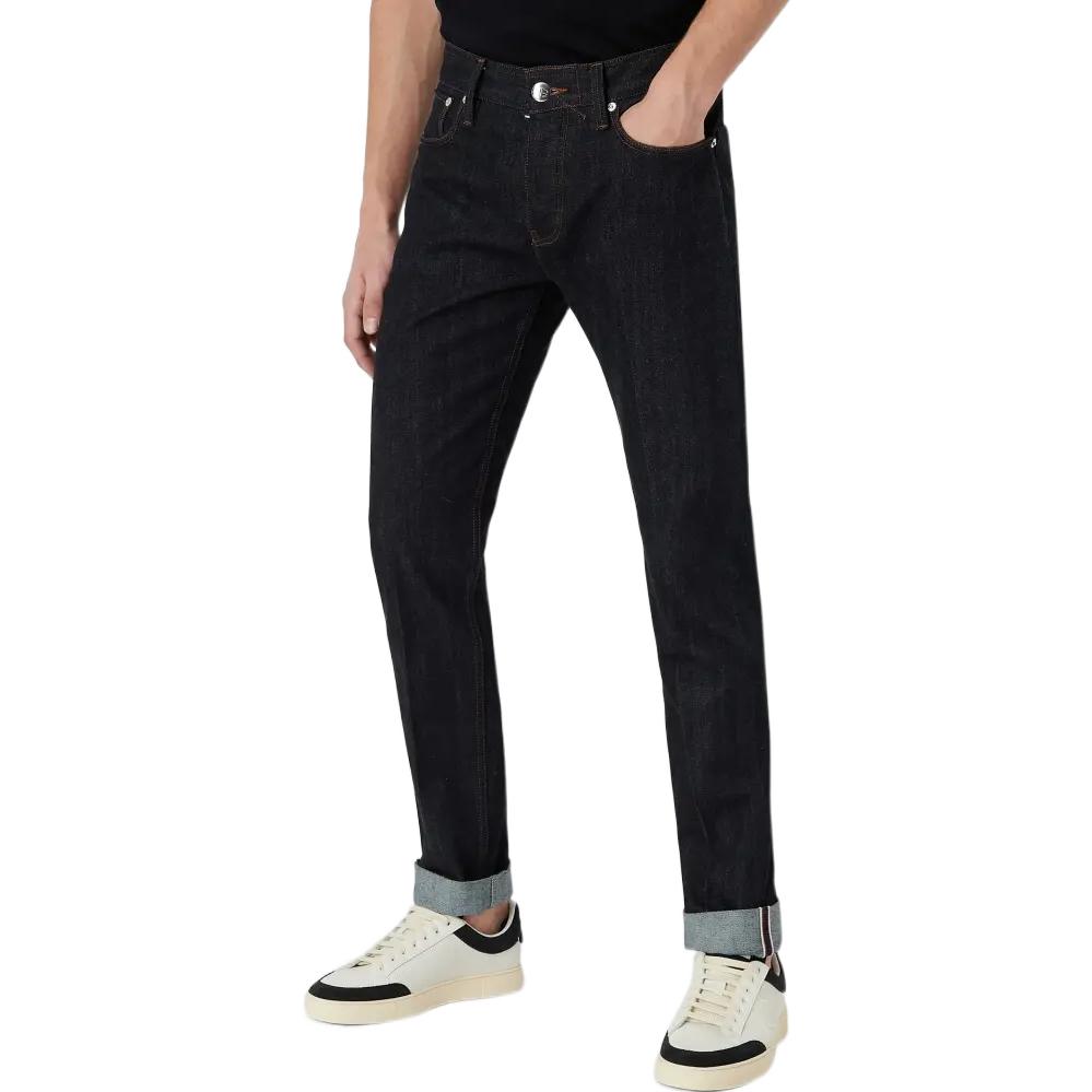 Emporio Armani Jeans Men's Navy Blue Moderate Straight Fit Pants 6L1J75-1DJMZ-0941