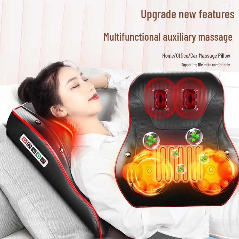 Enlong Heated Electric Massage Pillow for Waist, Neck & Abdomen