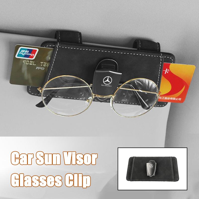 TGM3 Car Sun Visor Glasses Box Auto Sunglasses Case Clip Card For Mercedes Benz W203 W206 W220 W205 W211 W212 W201 W210 Accessories