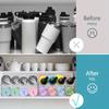 2/4-layer Water Bottle Storage Box, Large Compartments Can Be Stacked, Kitchen Food Storage Room Storage and Storage Rack
