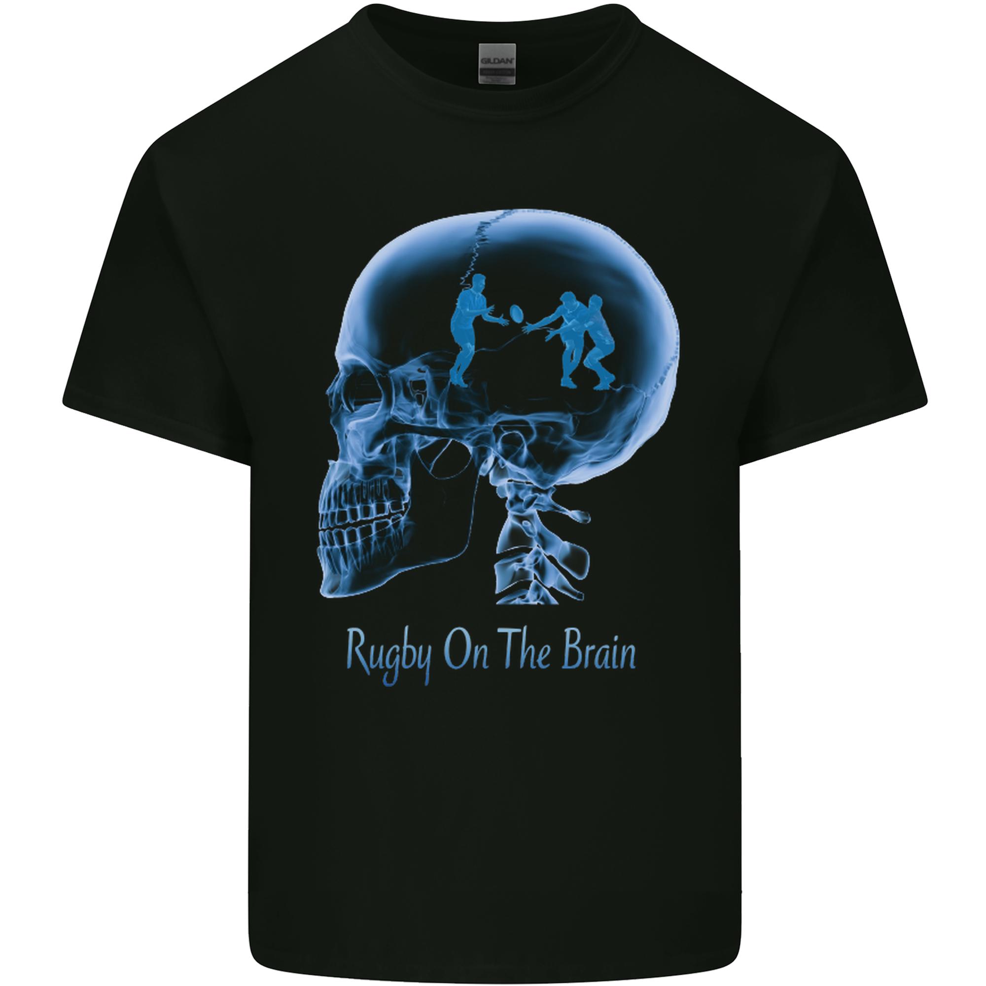 Rugby on the Brain Funny Union Player Unisexs Light Cotton TShirt S