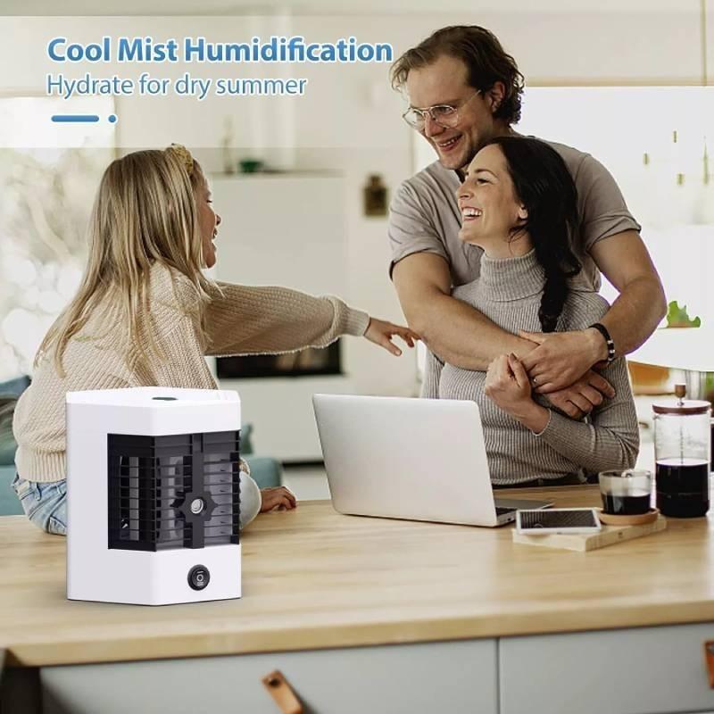 Compact Usb Portable Cooling Fan With Mist Function And Adjustable Speed