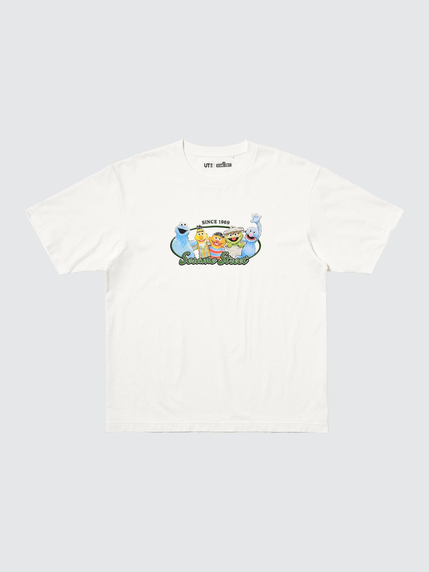 

Uniqlo Улица Сезам UT Графическая футболка с коротким рукавом A 01 OFF WHITE/UNISEX S