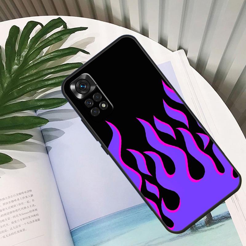 Blue Red Flame Fire Funda For Xiaomi Redmi Note 13 10 11 12 14 15 Pro Plus Case For Redmi 15C 12C 13C 14C 10C 15