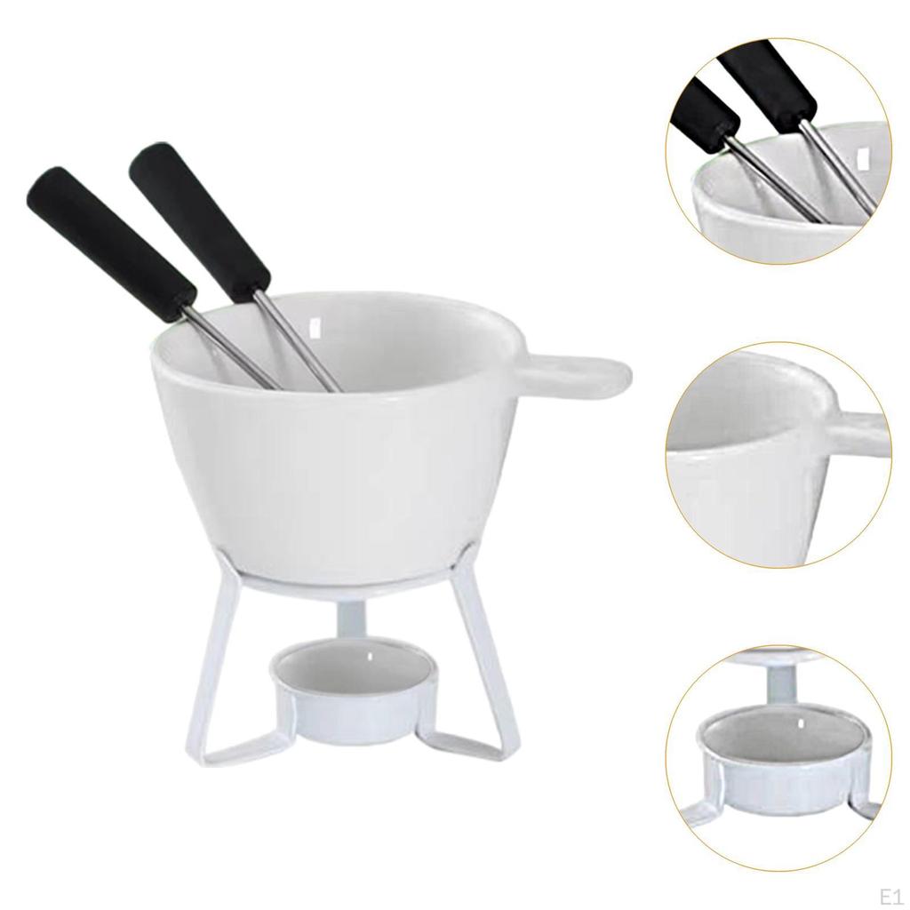 Ceramic Fondue Kit for Chocolate And Cheese, Cup, Kitchen Accessories