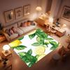 Simple Modern Watercolor Print Lemon Tree Rug, Indoor Comfortable Soft Breathable Rug, Pet Friendly Non-Slip for Kitchen Porch