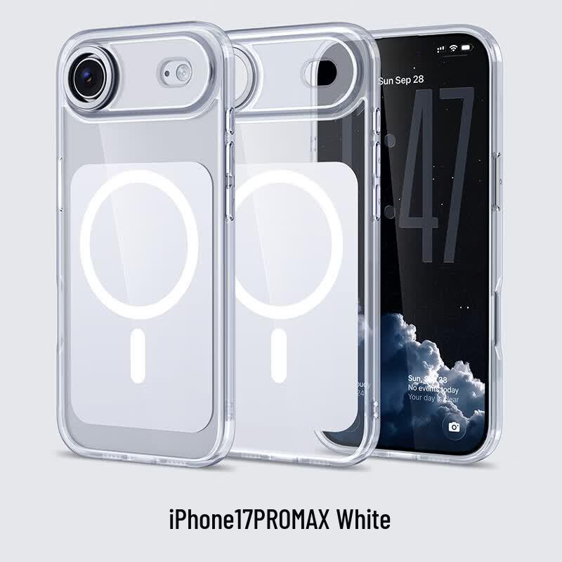 CAXITON Transparent Dual-Color Magnetic iPhone 17 Pro Max Case