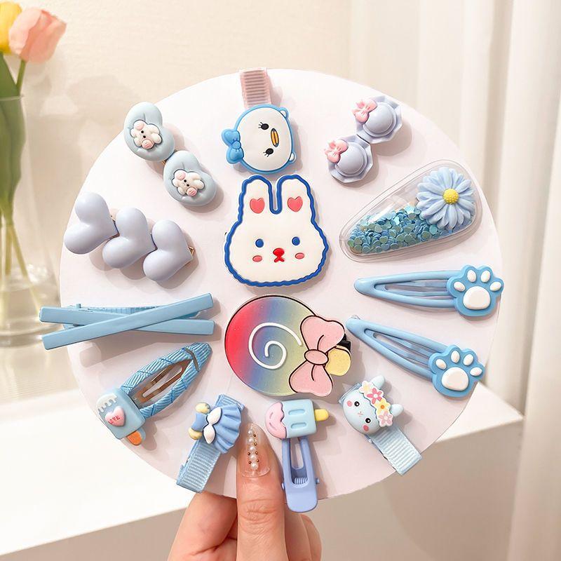 14 / 42Pcs Cartoon Baby Hair Clip Set Flower Fruit Baby Girl Barrettes Bangs Hairpins Kids Hair Accessories