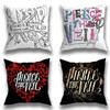 P-Pierce The Veil Music Pillow Case Sofa Living Room Bedroom Headboard Backrest Cushion Square Cushion Nap Time