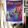Custom Name Unicorn Academy Wall Tapestry Aesthetic Wall Hanging Printed Fabric Blanket Decorative Tapestries for Bedroom Living Room Home Decor
