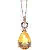 Klassische Kollektion Anhänger Wassertropfen Facettiert Gelber Kristall Halsketten Exquisite Mode Schlüsselbeinkette Bankettschmuck Geschenk