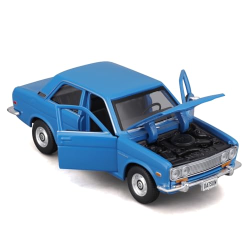 Maisto 1/24 Scale Nissan 1971 Datsun 510 Blue / Diecast Model Car, Finished Model, 31518 BU