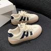 thick-soled German training shoes, spring and autumn white shoes for women's  new student versatile casual lace-up popular sports board shoes