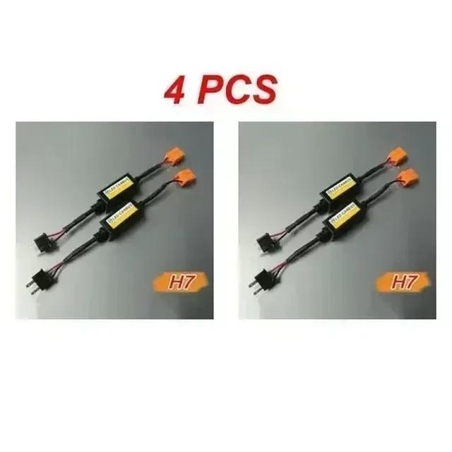 1/4PCS LED Car Headlight Bulbs Decoder No Error H4 H7 H11 9005 9006 Conversion Kit Load Resistor Warning Auto Lights Decoder