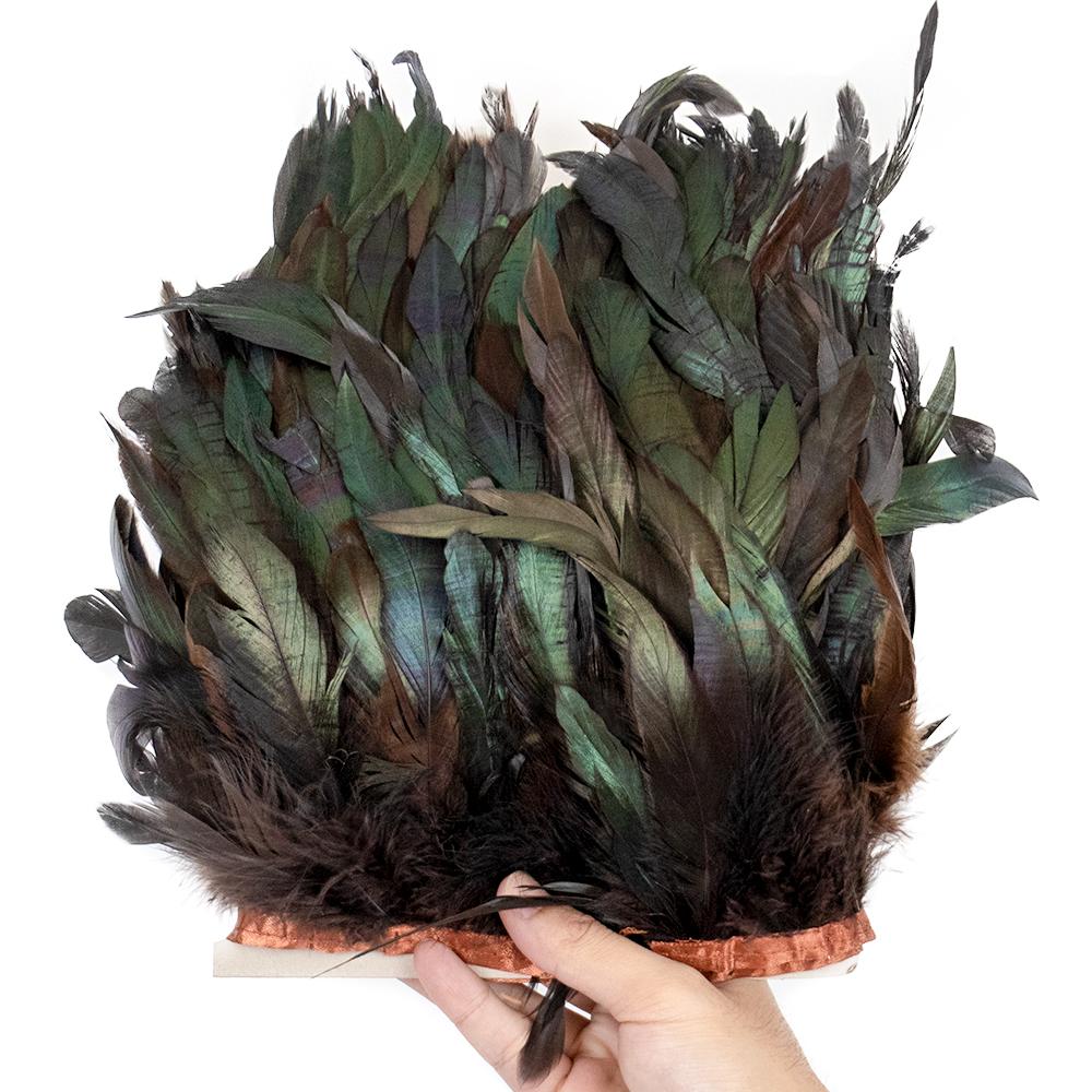 1M 2M 5M 10Meter Natural Rooster Feathers trim fringe 15-20cm Ribbon plumes For Craft ribbon fringe for skirt Party clothing