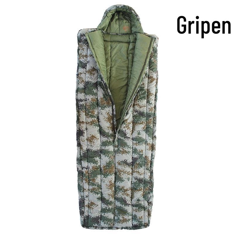 Yingshi Thickened Water-Resistant Camo Sleeping Bag & Coat