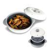 CB JAPAN Microwave Grill Plate Deep Steaming Plate Dishwasher Safe Browning Function Cooking Utensil with Recipe Included