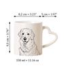 Kuvasz - cup with a dog, adorable cup with a heart-shaped handle, universal gift from the Art-Dog brand