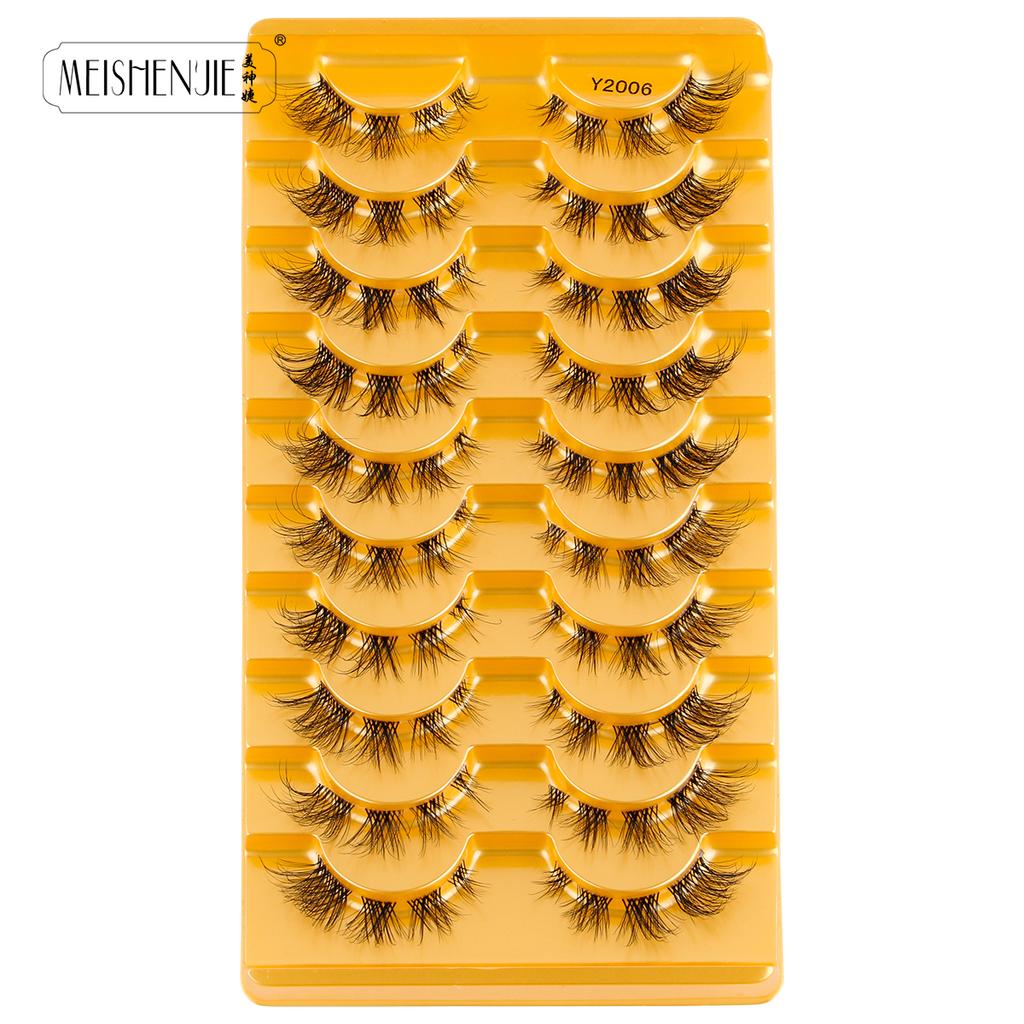 Faux Cils 6/10 Pairs False Eyelashes Natural Long Handmade Fluffy Fake Lashes Extension Makeup Tool 3D Mink Lashes Maquillaje