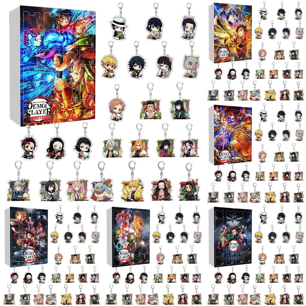 Demon Slayer Christmas Keychain Toy Gift With Acrylic Characters Accessories