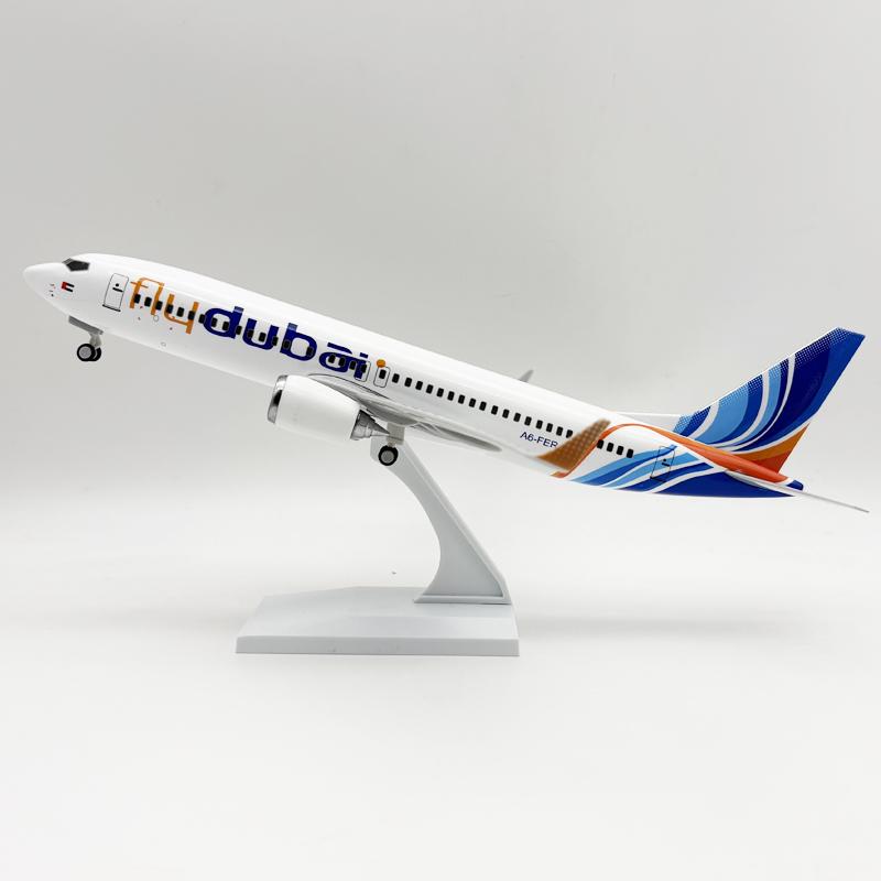 30cm Scale 1/250 Dubai Airways B737 Plane Model Toy with Landing Gear Display for Collection Display