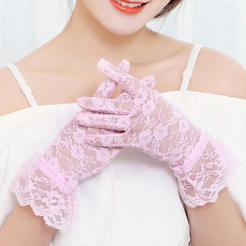 1 pair of transparent short retro hollow finger gloves clothing accessories sexy lace gloves