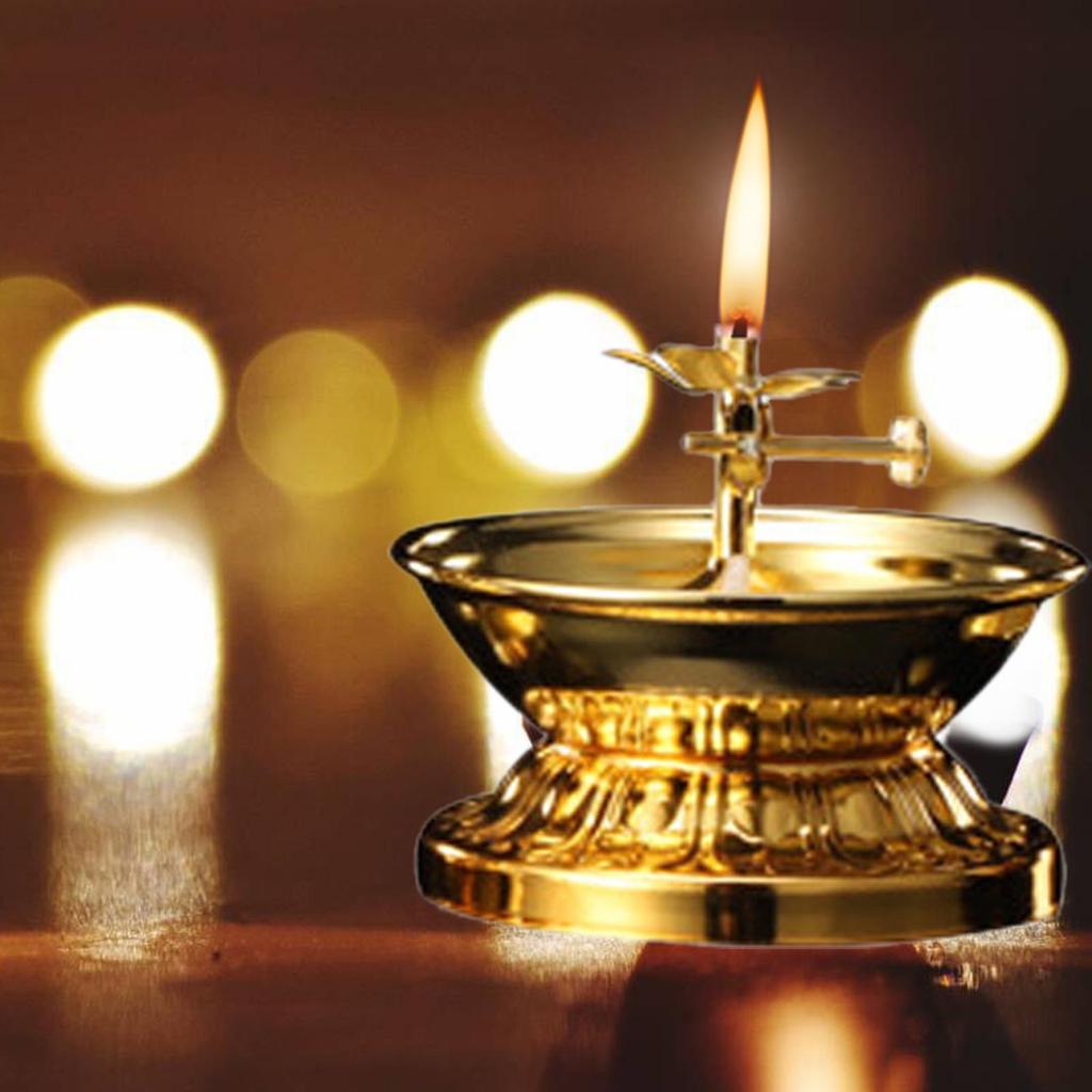 Ghee Lamp Holder Buddhist Supplies Tibetan for Bedroom Dining Table Party