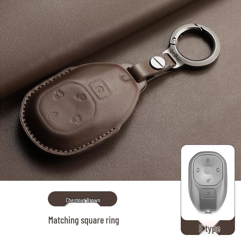 GAC Trumpchi Key Case Genuine Leather for E8, E9 Shadow, S9/S7, ES9 with Buckle