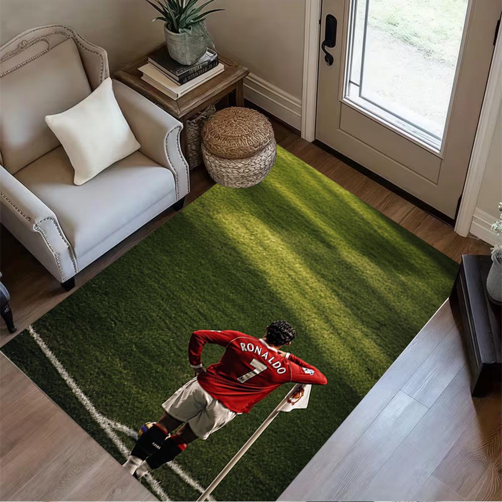 Football Legend Ronaldo Floor Mat Perfect for Outdoor Living Rooms Study Room Hallway Anti-slip Rug Decorate Offices Gift for Festivals