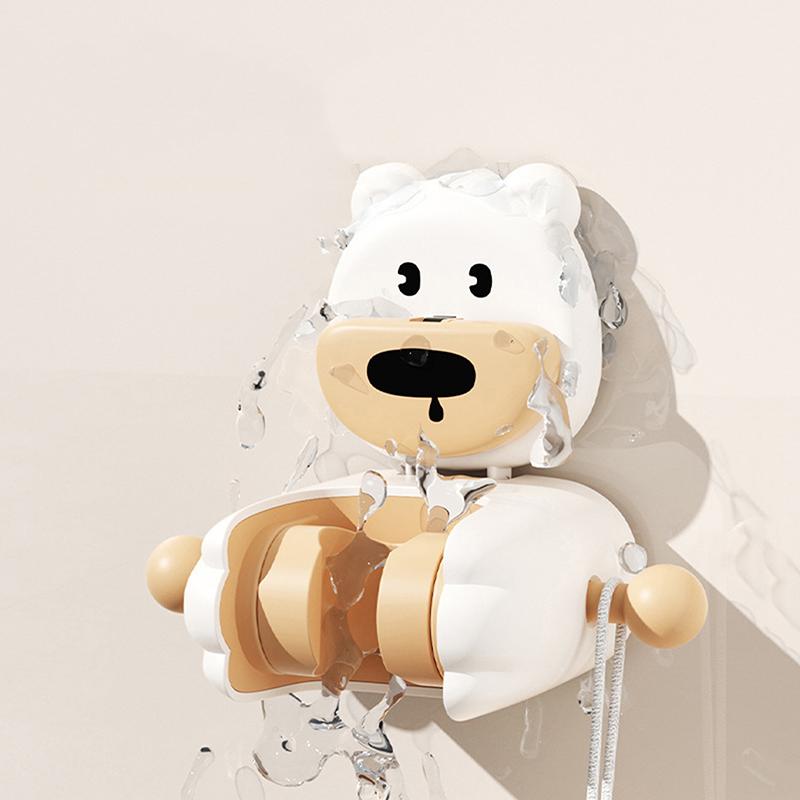 1pc Cartoon Shower Head Holder Suction Cup Shower Head Adjustable Shower Holder Suitable For Family And Children