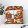 Punch Baby Monkey Pillow Case Japanese Zoo Sad Monkey Square Pillow Cover For Sofa Home Decoration Vintage Pillowcases