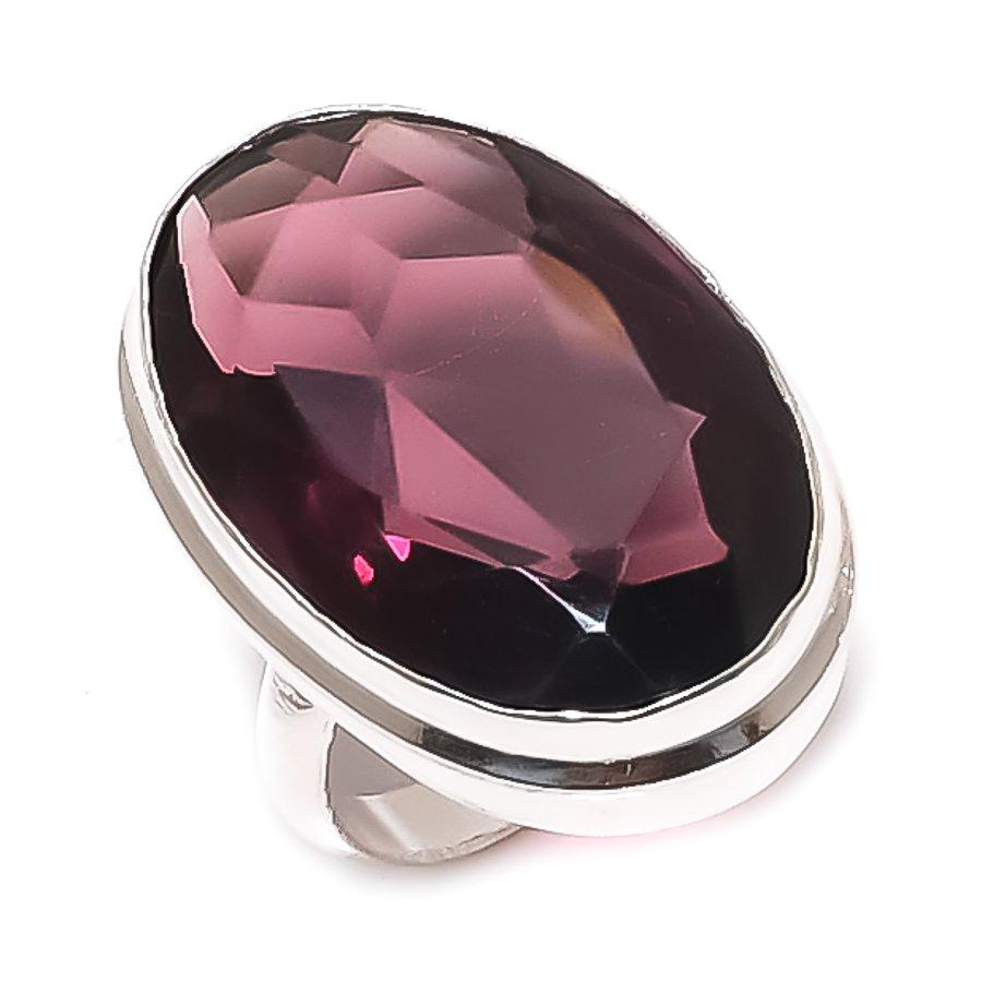 

Natural Amethyst Gemstone Handmade 925 Sterling Silver Jewelry Ring Size 4 Y7Q71