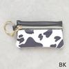 Flower Ring Smart Key Pouch with Cow Print and Heart Motif, GKP0024-BK (Black)