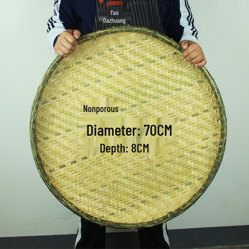 Bamboo Weaving Winnowing Basket and Sieve - Large Size for Household and Farm Use
