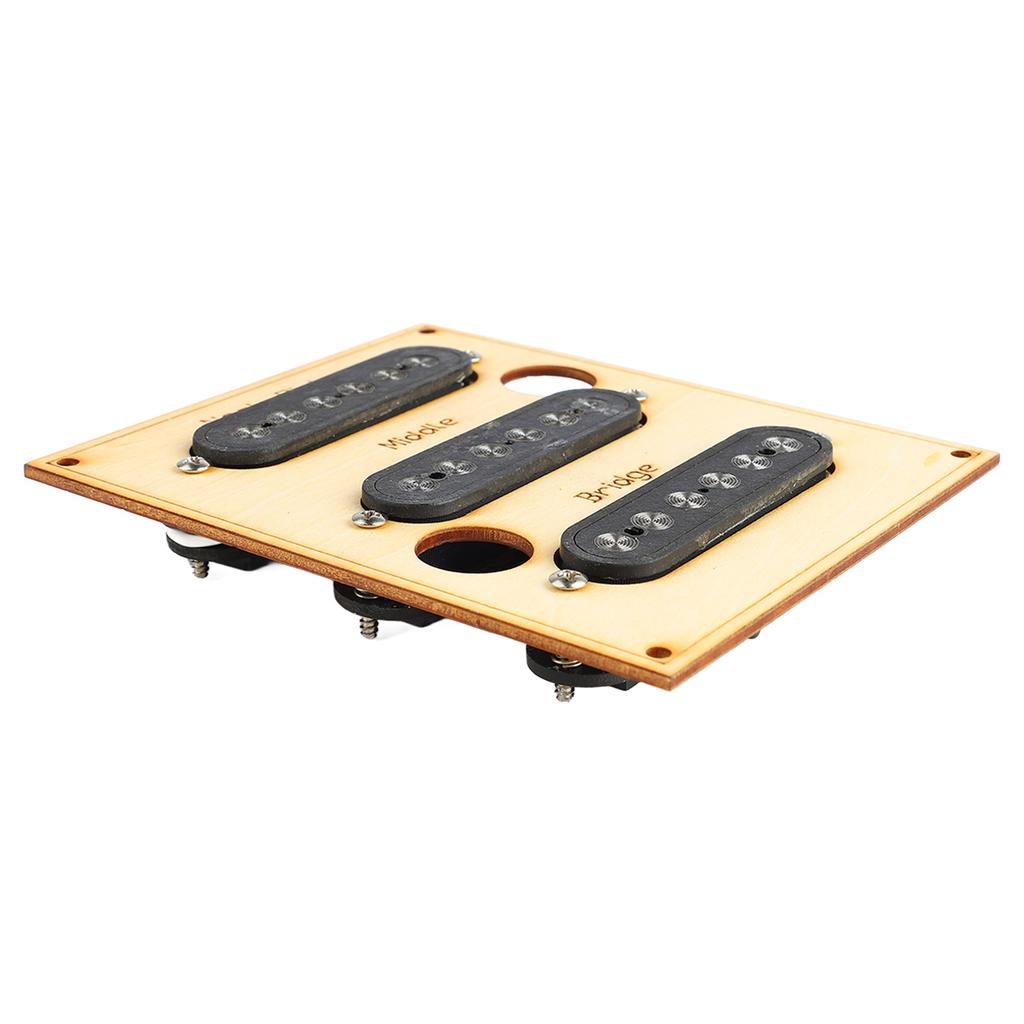 Guitar Pickup Set Black Noiseless 6 Sound Hole Electric Guitar Single Coil Pickup Set