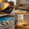 Cartoon Pinguïn Anime Vloermat Zachte Flanellen Vloermat Antislip Absorberend Tapijt Voor Huis Slaapkamer Badkamer