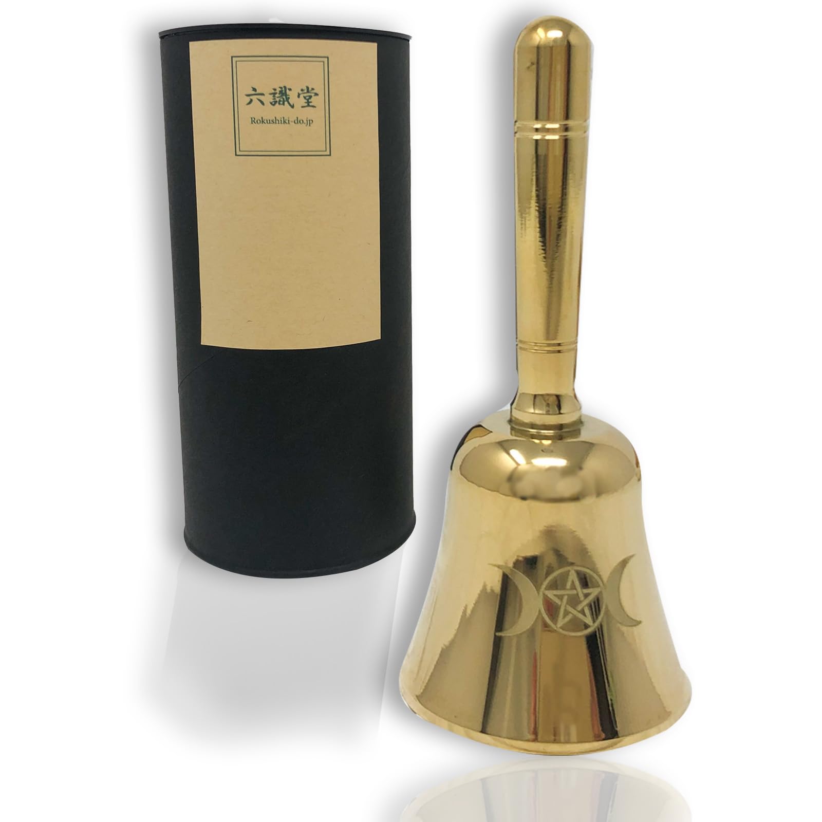 

Bell Orin Gunter Hand Bell Purification Purification Mindfulness Meditation Fortune Telling Purification of the Place Pentagram Design [Rokushiki-do.