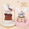 Girl Heart Plush Toy Keyring With Cute Rabbit Design For Backpacks And Gifts